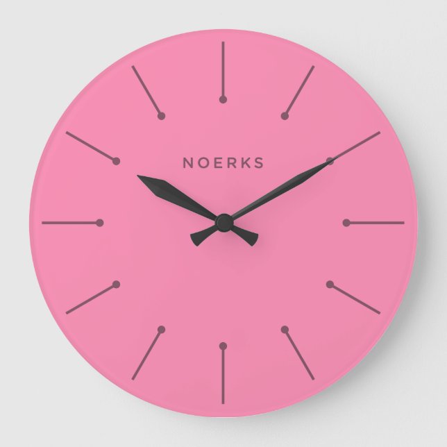 Redondo Grande Reloj Mínimo Noirva (Anverso)