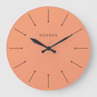 Redondo Grande Reloj Mínimo Noirva