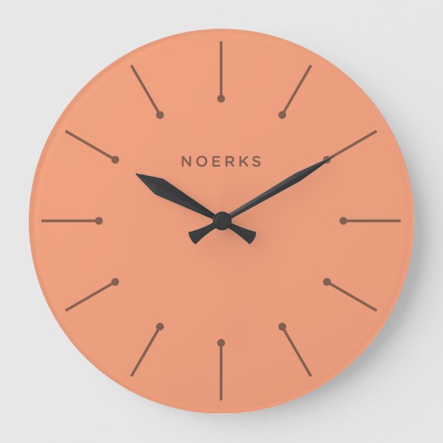 Redondo Grande Reloj Mínimo Noirva (Anverso)