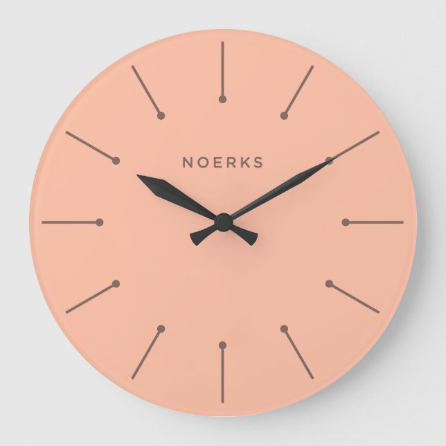 Redondo Grande Reloj Mínimo Noirva (Anverso)