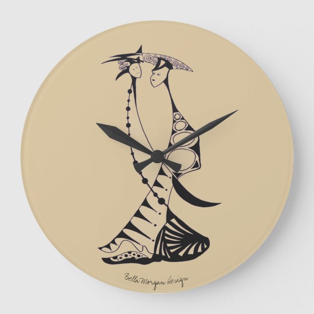 Redondo Grande Reloj moderno (Anverso)