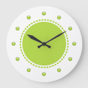 Redondo Grande Reloj moderno en la pared de la cocina