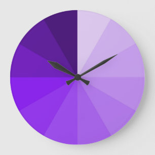 Redondo Grande reloj moderno y artsy del ombre púrpura de la