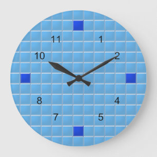 Redondo Grande Reloj - Mosaico de la Plaza Azul