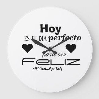 Redondo Grande Reloj motivacional