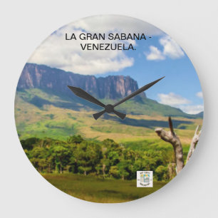 Redondo Grande Reloj mural de La Gran Sabana - Venezuela.