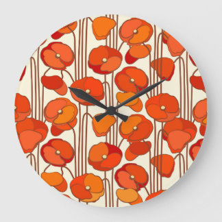 Redondo Grande Reloj mural de los Coppies Art Nouveau