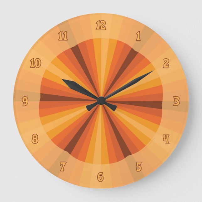 Redondo Grande Reloj Naranja de ilusión óptica (Anverso)