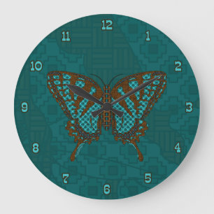 Redondo Grande Reloj nativo de Swallowtail