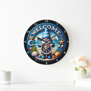 Redondo Grande Reloj Nautical Gnome Welcome Beach