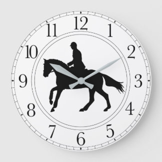 Redondo Grande Reloj negro y blanco para el vestido