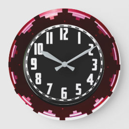 Redondo Grande Reloj Neon Aztec 1930