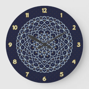 Redondo Grande Reloj nocturno celestial