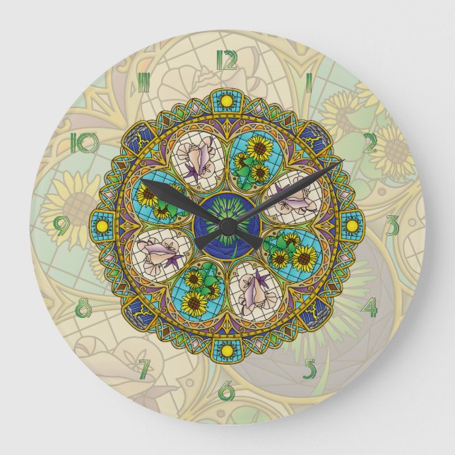 Redondo Grande Reloj Nouveau de Verano (Anverso)