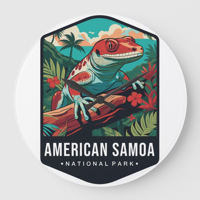 REDONDO GRANDE RELOJ NP DE SAMOA AMERICANA (Anverso)