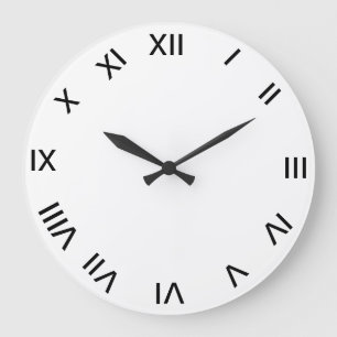 Redondo Grande Reloj NUMERAL ROMANO