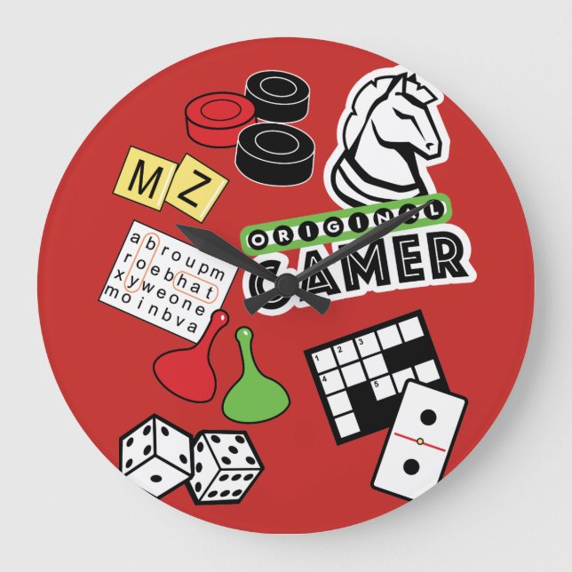 Redondo Grande Reloj original del videojugador (Anverso)