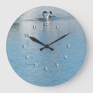 Redondo Grande Reloj - pájaros de orilla en puerto