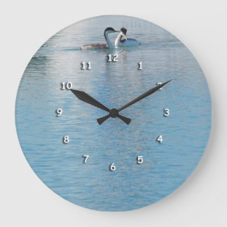 Redondo Grande Reloj - pájaros de orilla en puerto