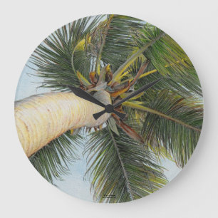 Redondo Grande Reloj "Palm Tree" de Paul McGehee