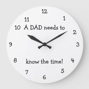 Redondo Grande reloj para papá