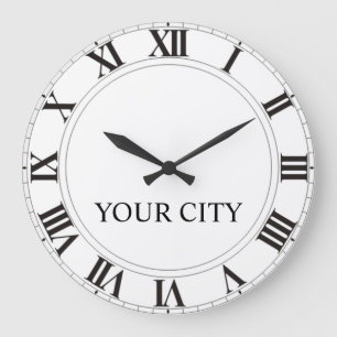 Redondo Grande Reloj personal de la ciudad