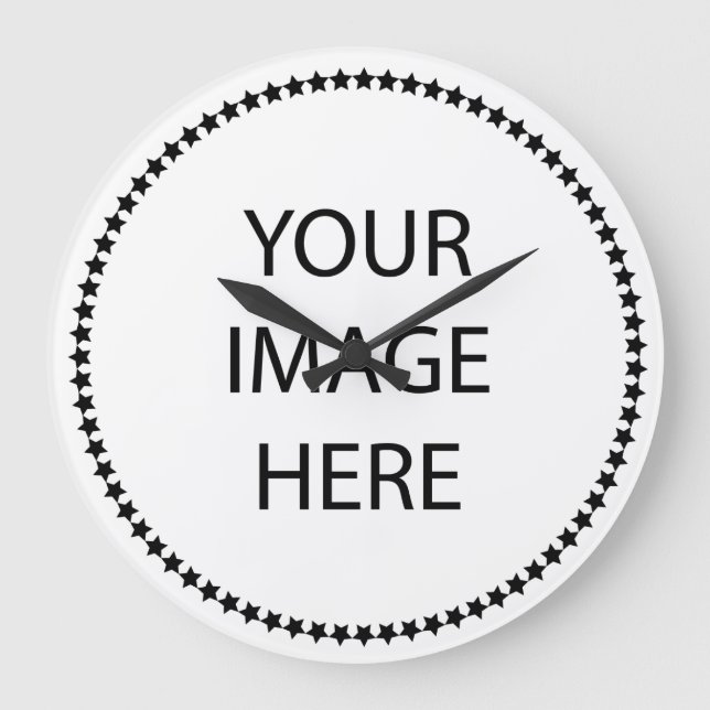 Redondo Grande reloj personalizado (Anverso)