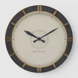 Redondo Grande Reloj personalizado de los años 30