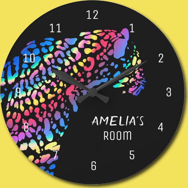 Redondo Grande Reloj personalizado de Rainbow Jaguar (Subido por el creador)