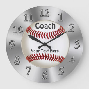 Redondo Grande Reloj personalizado del béisbol para los coches