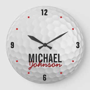 Redondo Grande Reloj personalizado del golf