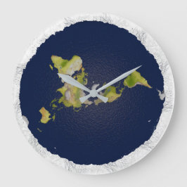 Redondo Grande Reloj plano de la Tierra