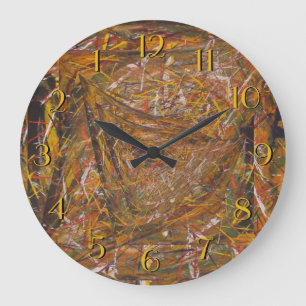 Redondo Grande Reloj posterior de giro