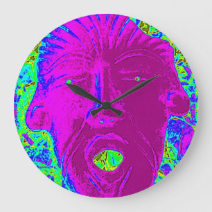 Redondo Grande reloj púrpura