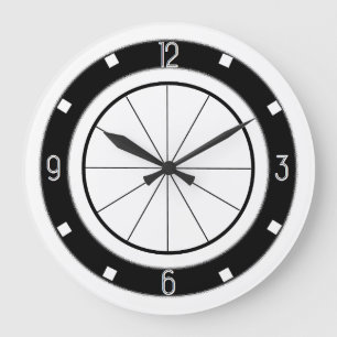 Redondo Grande Reloj retro de la cocina del Comensal-Estilo