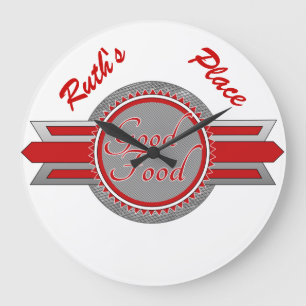 Redondo Grande Reloj retro de Restauraunt del estilo de la buena