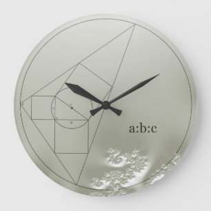 Redondo Grande Reloj rompecabezas matemático fractal