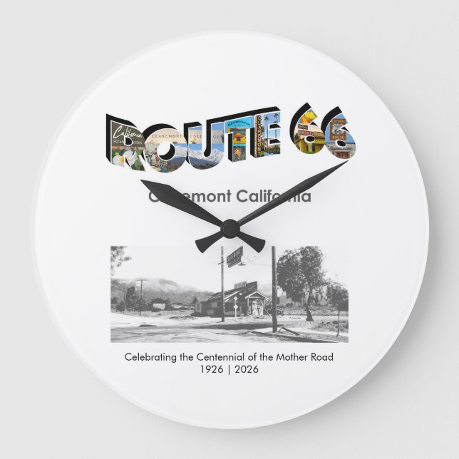 Redondo Grande Reloj Ruta 66 (Anverso)