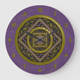Redondo Grande Reloj Sagittarius Mandala