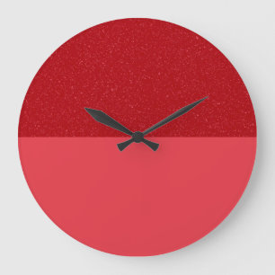 Redondo Grande Reloj semidividido de tomate rojo personalizado