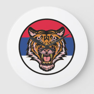 Redondo Grande Reloj servio del tigre