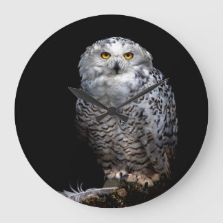 Redondo Grande Reloj Snowy Owl