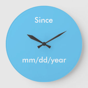 Redondo Grande Reloj sobrio de la fecha