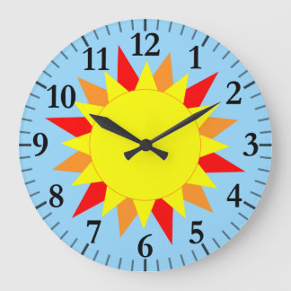 Redondo Grande Reloj soleado 2 - Con Ticks de hora y minuto