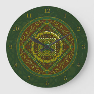 Redondo Grande Reloj Taurus Mandala