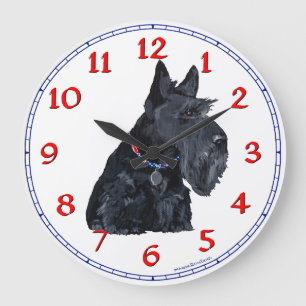 Redondo Grande Reloj Terrier de Escocia