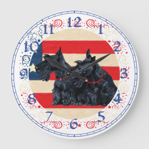 Redondo Grande Reloj Terrier de Escocia
