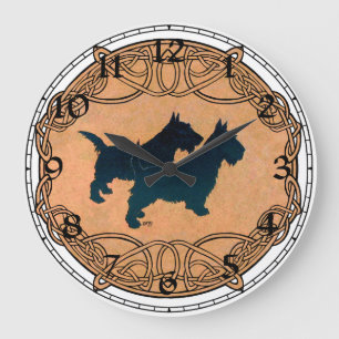 Redondo Grande Reloj Terrier de Escocia