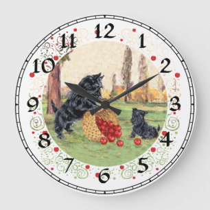 Redondo Grande Reloj Terrier de Escocia