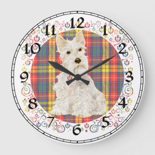 Redondo Grande Reloj Terrier Escocés Wheaten